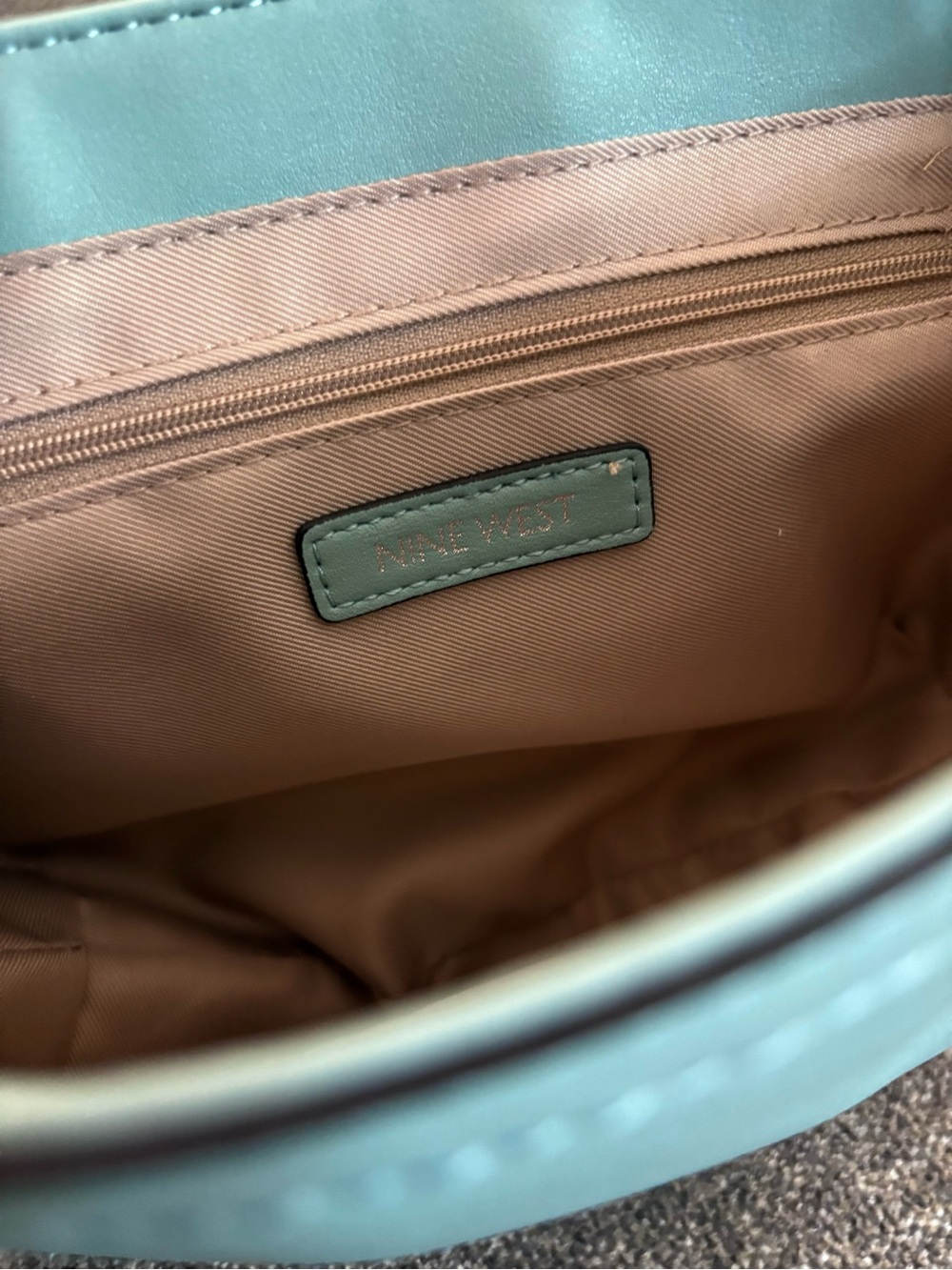 Nine West Robin’s Egg Blue Saddle Crossbody Bag - Picture 10 of 16